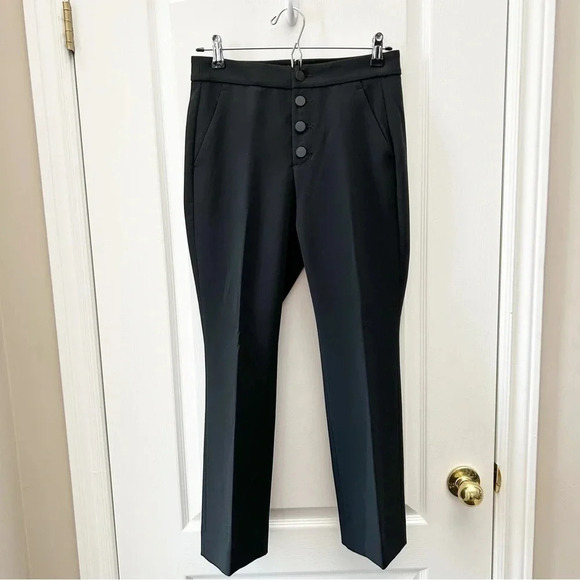 Banana Republic Pants High Rise Cropped  Flare Trousers Black Size 0 NWOT - Picture 3 of 16